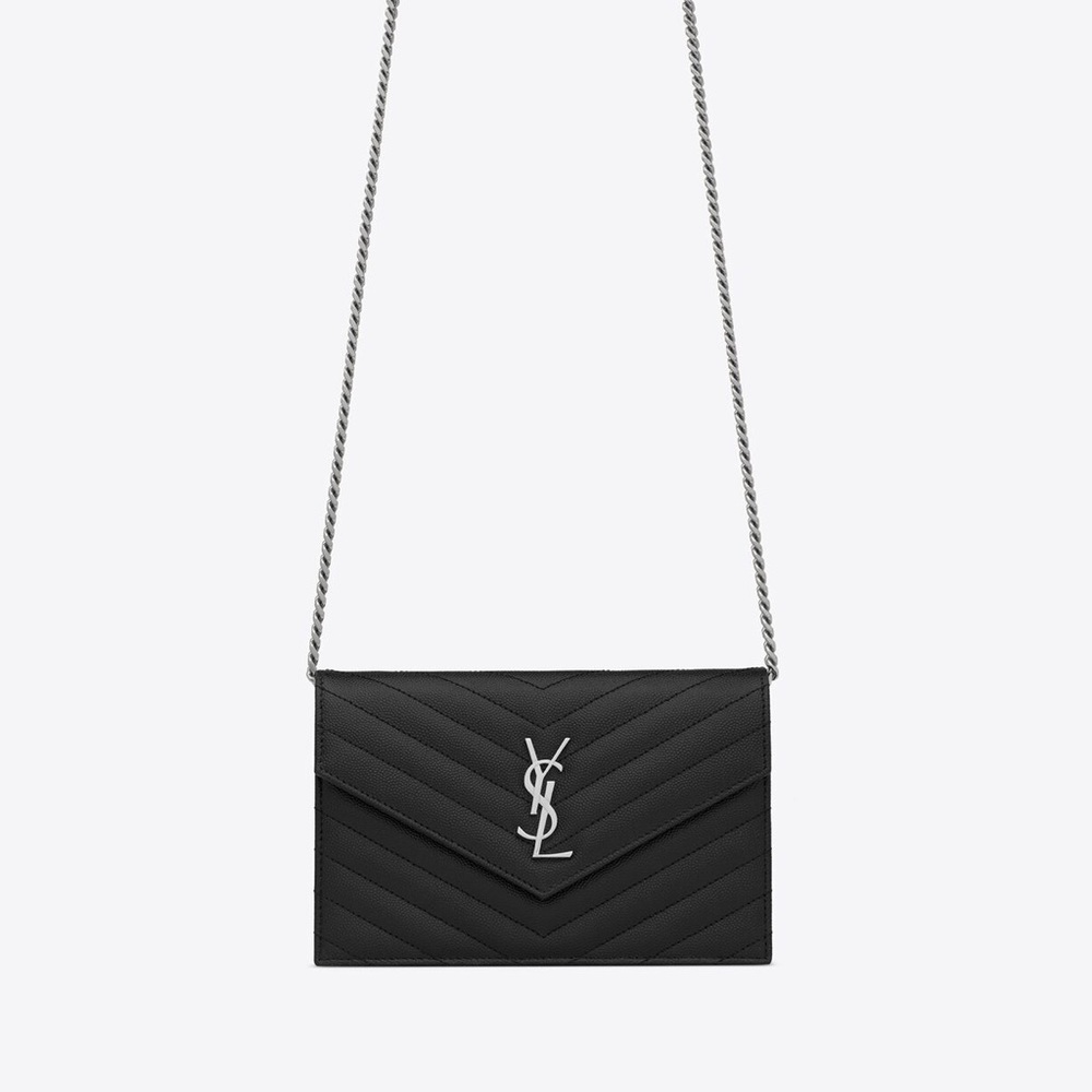 YSL MONOGRAM CHAIN WALLET like new